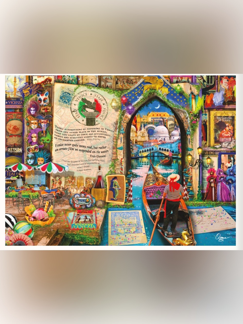 Aimee Stewart Life Is an Open Book Venice Completed Puzzle Art